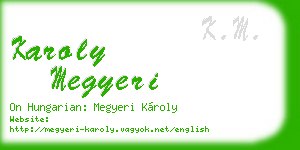 karoly megyeri business card